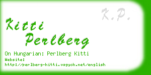 kitti perlberg business card